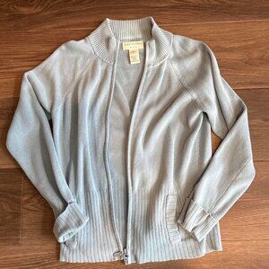 Blue Y2K Zip Up Sweater